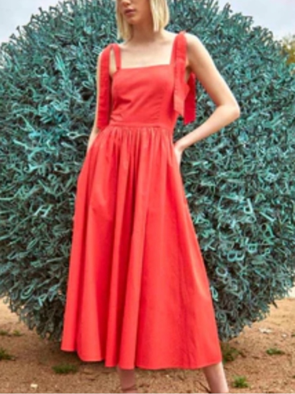 Hunter Bell Quincy Midi Dress Red